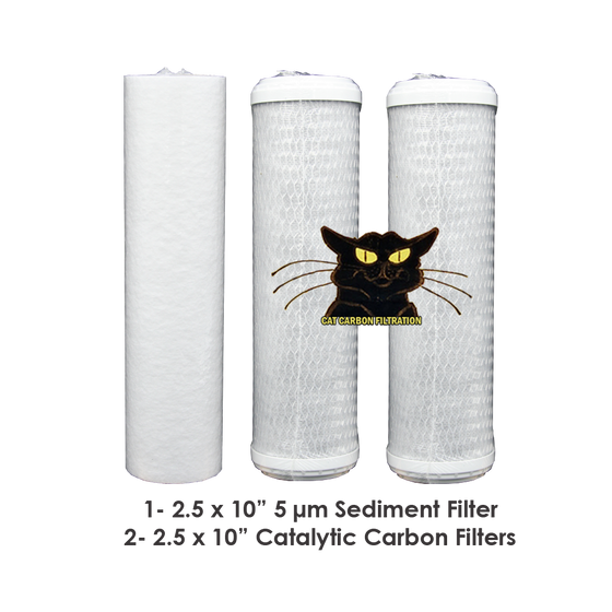 2.5 x 10" Cat Carbon Filter Set
