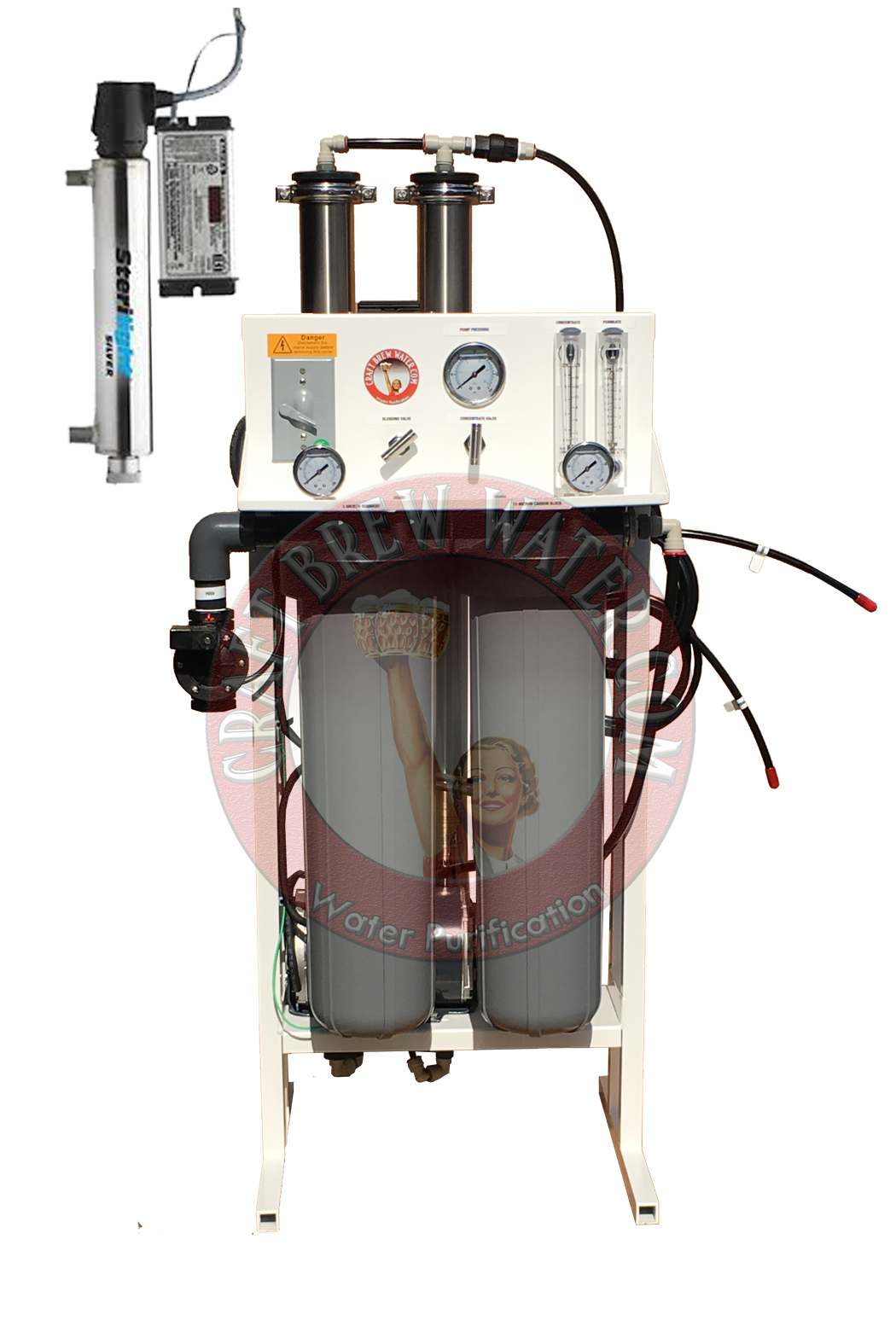 Craft Brew 1800 gpd Reverse Osmosis System with TDS Meter, UV and Blending Valve.